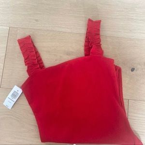 Aritzia Sunday Best firecracker body suit in red size xs